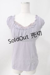 Ozz oneste / オフショルカットソー  ラベンダー Y-25-06-22-008-OO-TO-SZ-ZY