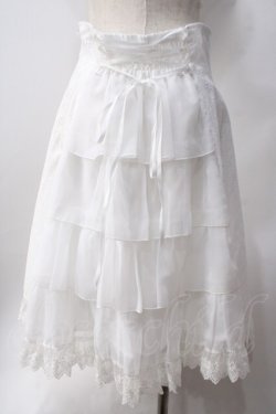画像2: ATELIER PIERROT /コットンレースハイウエストスカート  白 Y-25-06-22-013-EL-SK-AS-ZY