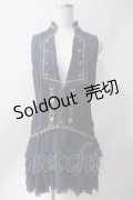 Ozz Croce / レースティアード切り替えベスト  ブルー Y-25-06-22-002-OO-JA-AS-ZY