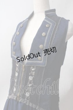 画像3: Ozz Croce / レースティアード切り替えベスト  ブルー Y-25-06-22-002-OO-JA-AS-ZY