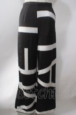 画像1: Melt the lady / large logo pants S ブラック×ホワイト Y-25-06-22-024-PU-PA-SZ-ZT190 (1)