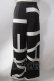 画像1: Melt the lady / large logo pants S ブラック×ホワイト Y-25-06-22-024-PU-PA-SZ-ZT190 (1)