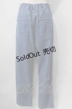 画像2: axes femme / 花×小鳥刺繍ストレートデニム L ウォッシュ Y-25-06-24-037-AX-PA-SZ-ZT332