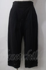 axes femme / レース切替麻調コットンパンツ L 黒 Y-25-06-24-038-AX-PA-SZ-ZT338