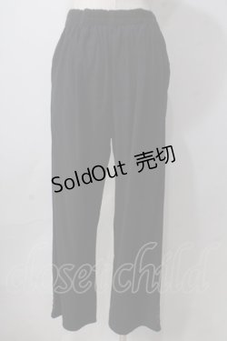 画像2: axes femme / 裾刺繍ストレートパンツ M 黒 Y-25-06-24-041-AX-PA-SZ-ZT0621Y