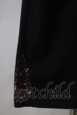 画像3: axes femme / 裾刺繍ストレートパンツ M 黒 Y-25-06-24-041-AX-PA-SZ-ZT0621Y