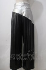 画像2: Melt the lady / mirror line pants M ブラック×シルバー Y-25-06-24-047-PU-PA-SZ-ZT456 (2)
