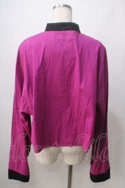 画像2: Drug Honey / バイカラーチャイナシャツ  パープル Y-25-06-24-050-PU-BL-SZ-ZT333