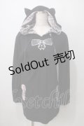 MINT NeKO / カットソーパーカー 黒 Y-25-06-24-052-HN-TO-AS-ZT0621Y