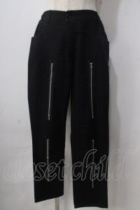 ark / ZIPパンツ  黒 Y-25-06-24-057-PU-PA-SZ-ZT414