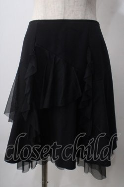 画像1: PEACE NOW / チュール切替スカート  黒 Y-25-06-24-062-PU-SK-SZ-ZT333