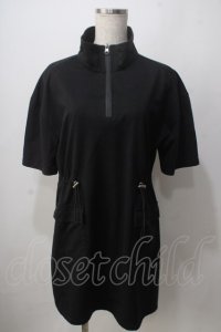 NieR Clothing / 羽根プリントハイネックロングカットソー F 黒 Y-25-06-24-066-PU-TO-SZ-ZT414