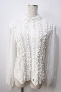 画像1: Qutie Frash / 大人パフスリーブブラウス  白 Y-25-06-24-074-QU-BL-SZ-ZY