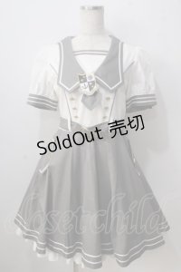 metamorphose / セーラータックワンピース  グレー Y-25-06-24-079-ME-OP-AS-ZY