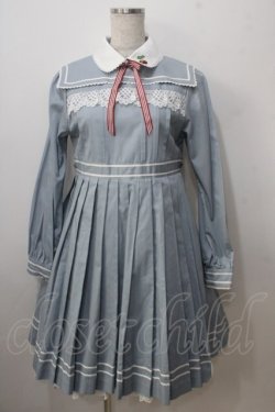 画像1: BABY,THE STARS SHINE BRIGHT / Love and Cherish youプリーツワンピース  スモーキーサックス Y-25-06-24-095-BA-OP-SZ-ZY