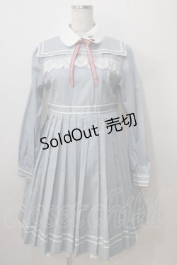 画像1: BABY,THE STARS SHINE BRIGHT / Love and Cherish youプリーツワンピース  スモーキーサックス Y-25-06-24-095-BA-OP-SZ-ZY