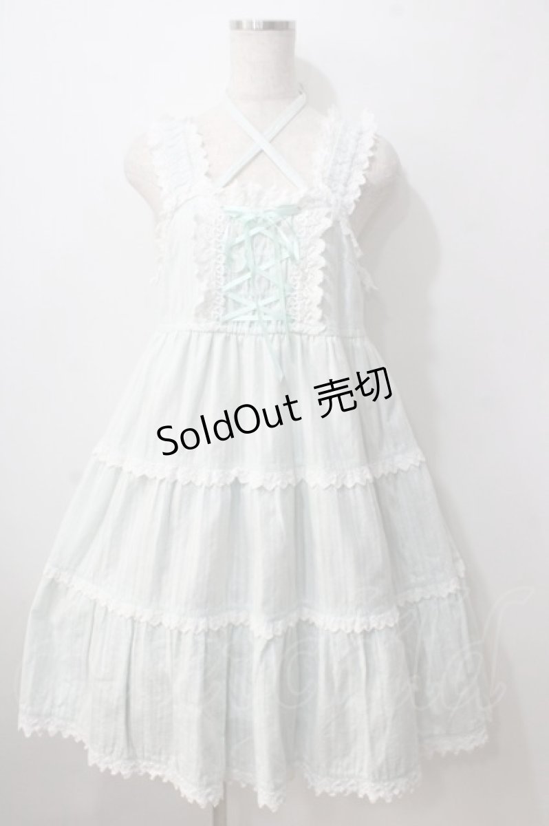 画像1: BABY,THE STARS SHINE BRIGHT / からみ3段ティアードジャンパースカート  ミント Y-25-06-24-096-BA-OP-SZ-ZY (1)