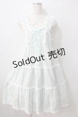 BABY,THE STARS SHINE BRIGHT / からみ3段ティアードジャンパースカート  ミント Y-25-06-24-096-BA-OP-SZ-ZY