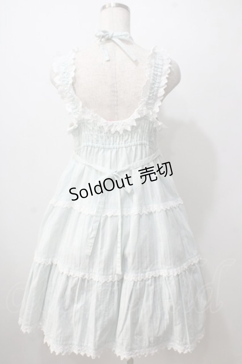 画像2: BABY,THE STARS SHINE BRIGHT / からみ3段ティアードジャンパースカート  ミント Y-25-06-24-096-BA-OP-SZ-ZY (2)