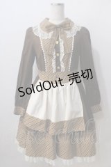 Angelic Pretty /Sweetカプチーノワンピース - ブラウン Y-25-06-24-101-AP-OP-SZ-ZY