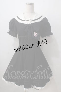 画像1: Angelic Pretty / School Marine ワンピース  黒 Y-25-06-24-105-AP-OP-SZ-ZS