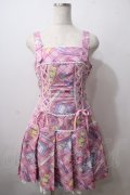 Angelic Pretty / Fancy Stationeryローウエストジャンパースカート  ピンク Y-25-06-24-108-AP-OP-SZ-ZY