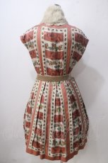 画像2: Jane Marple / WinterSquirrelプリントのスペアカラー付きドレス M ピンク Y-25-06-24-010-JM-OP-SZ-ZT457 (2)
