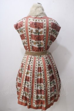 画像2: Jane Marple / WinterSquirrelプリントのスペアカラー付きドレス M ピンク Y-25-06-24-010-JM-OP-SZ-ZT0725