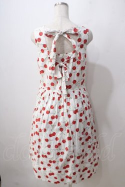 画像2: Jane Marple / Skipping cherries バックリボンドレス M ホワイト Y-25-06-24-020-JM-OP-SZ-ZY