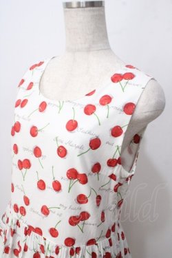 画像3: Jane Marple / Skipping cherries バックリボンドレス M ホワイト Y-25-06-24-020-JM-OP-SZ-ZY