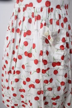 画像4: Jane Marple / Skipping cherries バックリボンドレス M ホワイト Y-25-06-24-020-JM-OP-SZ-ZY
