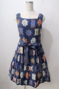 Jane Marple / Cartes A Filsのスクエアドレス M ネイビー Y-25-06-24-022-JM-OP-SZ-ZY