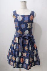 Jane Marple / Cartes A Filsのスクエアドレス M ネイビー Y-25-06-24-022-JM-OP-SZ-ZY