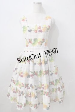 画像1: Melody BasKet / Fruits BasKetサロペットスカート  ベージュ Y-25-06-24-027-LO-SK-AS-ZY