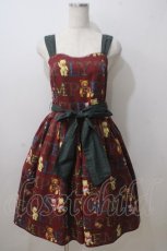 画像1: Emily Temple cute / Alphabet Bearsノースリーブワンピース  ワイン Y-25-06-26-048-ET-OP-AS-ZT456 (1)