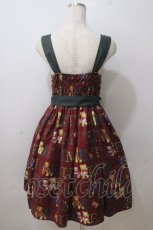 画像2: Emily Temple cute / Alphabet Bearsノースリーブワンピース  ワイン Y-25-06-26-048-ET-OP-AS-ZT456 (2)