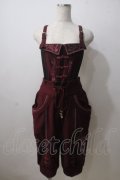 Ozz oneste / 鳳凰刺繍チャイナサロペット  ワイン Y-25-06-26-063-OO-PA-SZ-ZY