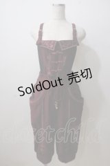 Ozz oneste / 鳳凰刺繍チャイナサロペット  ワイン Y-25-06-26-063-OO-PA-SZ-ZY