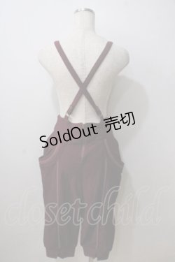 画像2: Ozz oneste / 鳳凰刺繍チャイナサロペット  ワイン Y-25-06-26-063-OO-PA-SZ-ZY