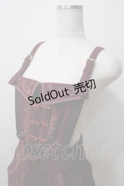 画像3: Ozz oneste / 鳳凰刺繍チャイナサロペット  ワイン Y-25-06-26-063-OO-PA-SZ-ZY