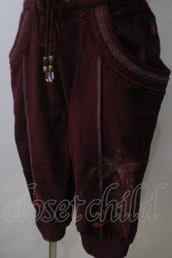 画像4: Ozz oneste / 鳳凰刺繍チャイナサロペット  ワイン Y-25-06-26-063-OO-PA-SZ-ZY