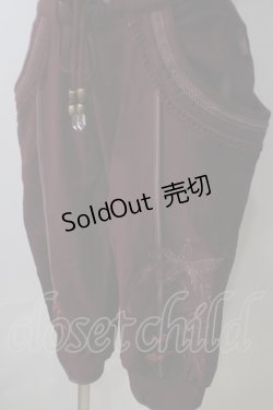 画像4: Ozz oneste / 鳳凰刺繍チャイナサロペット  ワイン Y-25-06-26-063-OO-PA-SZ-ZY