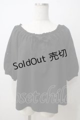 F&A / ローズ刺繍袖トップス F 黒 Y-25-06-26-009-LO-TO-SZ-ZY