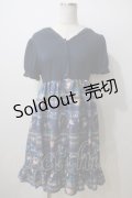 PUTUMAYO / 黒猫Circusワンピース  ネイビー Y-25-06-26-071-PT-OP-SZ-ZY