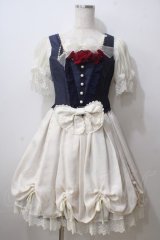 BABY,THE STARS SHINE BRIGHT / Claudia，The Fairy Tale Princessワンピースセット  オフｘ紺 Y-25-06-26-072-BA-OP-AS-ZY