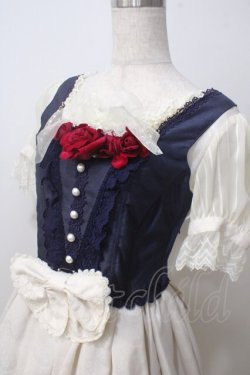 画像3: BABY,THE STARS SHINE BRIGHT / Claudia，The Fairy Tale Princessワンピースセット  オフｘ紺 Y-25-06-26-072-BA-OP-AS-ZY