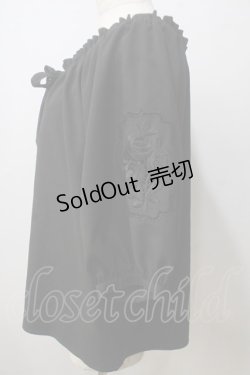 画像3: F&A / ローズ刺繍袖トップス F 黒 Y-25-06-26-009-LO-TO-SZ-ZY