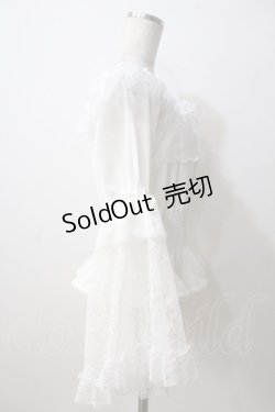 画像4: MAJOH / PRINCESS LACE SLEEVE トップス  ホワイト Y-25-06-26-077-GO-TO-SZ-ZY