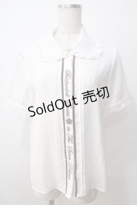 Amavel /フロント刺繍ブラウス F ブラウン Y-25-06-26-010-CA-BL-SZ-ZY