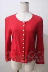 Jane Marple / スナップボタンカットカーディガン M 赤 Y-25-06-26-082-JM-TO-SZ-ZT073